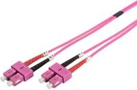 Assmann DK-2522-01-4 LWL Patchkabel OM4, SC-D/SC-D 50/125 Multimode, L&auml;nge 100cm,