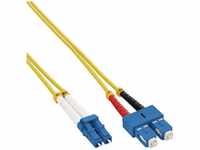 InLine® LWL Duplex Kabel, LC/SC, 9/125µm, OS2, 15m (88656A)