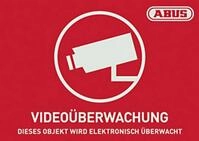 ABUS AU1420 Warnaufkleber Video&uuml;berwachung mit ABUS Logo 148 x 105 mm