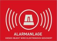 ABUS AU1322 Warnaufkleber Alarm (ohne ABUS-Logo) 148 x 105 mm