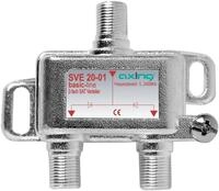 AXING SVE 20-01 2fach SAT-Verteiler 5-2400MHz, DC-diodenentkoppelt, Einkabelt.