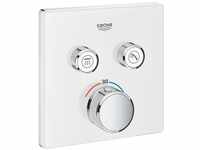 GROHE Grohtherm SmartControl Thermostat mit 2 Absperrventilen, EcoJoy, moon white