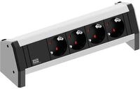 Bachmann DESK Steckdosenleiste, 4xSchuko, GST18, 16A, IP20, aluminium (9.020.049)