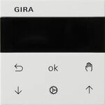 Gira 536603 System 3000 Jalousieuhr Display, System 55, reinwei&szlig; gl&auml;nzend