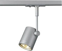 SLV BIMA 1 Spot f&uuml;r Hochvolt 1Phasen-Stromschiene, einflammig, QPAR51, silbergrau,