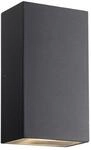 Nordlux Rold Flat Wandleuchte, 2x5 Watt, 350lm, 3000K, IP54, schwarz (84151003)