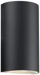 Nordlux Rold Round Wandleuchte, 2x5 Watt, 350lm, 3000K, IP54, schwarz (84141003)