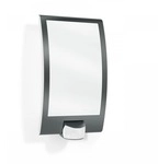 Steinel L 22 S Sensor-Au&szlig;enleuchte, Edelstahl, 60W, E27, IP44, anthrazit (035709)