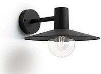 Philips myGarden Skua Wandleuchte, E27, 42W, IP44, schwarz (915005553401)