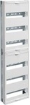 Hager ZU261S Verteilerfeld, univers Z, H:900mm, 6-reihig, 1-feldig, PE/N waagrecht,