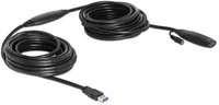 Delock Kabel USB 5 Gbps Verl&auml;ngerung, aktiv 10 m, schwarz (83415)