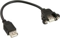InLine USB 2.0 Adapterkabel, Buchse A auf Einbaubuchse A, 0,20m (33441D)