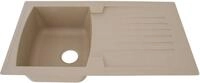 Respekta Boston Mineralite Einbausp&uuml;le mit 1 Becken, 86 x 50 cm, sandbeige
