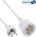 InLine Schutzkontakt-Verl&auml;ngerung ST / BU, wei&szlig;, 5m (16405W)