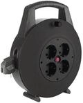 Bachmann Kabelbox 4f mit Thermoschutz, 10m, H05VV-F 3G1,5qmm, schwarz (393.002)