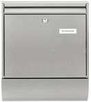 Burg W&auml;chter Borkum-Set 38770 Ni Edelstahl-Briefkasten, Zeitungsbox, Querformat,