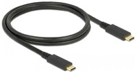 Delock USB 10 Gbps Kabel USB Type-C&trade; zu USB Type-C&trade; 1 m PD 5 A E-Marker, schwarz