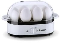Cloer 6081 Eierkocher, 350 W, 6 Eier, &Uuml;berhitzungsschutz, wei&szlig;
