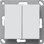 EnOcean Funk-Wandsender 2fach, System 55, Reinwei&szlig; seidenmatt, Gira 242227
