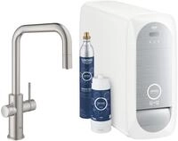 GROHE Blue Home U-Auslauf Starter Kit, 150&deg; schwenkbar, supersteel (31543DC0)