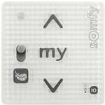 Somfy Smoove IN io Pure Shine Funk-Wandsender f&uuml;r Rollladenmotor RS100, transparent