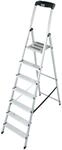 Krause 126351 Monto Stufen-StehLeiter Safety, Aluminium, 1x7 Stufen