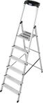 Krause 126344 Monto Stufen-StehLeiter Safety, Aluminium, 1x6 Stufen