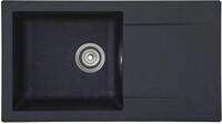Respekta Denver Mineralite Einbausp&uuml;le mit 1 Becken, 78 x 44 cm, schwarz