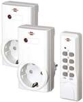 Brennenstuhl Funkschalt-Set RCS 1000 N Comfort, 2er Funksteckdosen Set mit