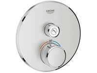 GROHE Grohtherm SmartControl Thermostat mit 1 Absperrventil, rund, EcoJoy, supersteel