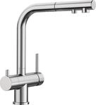 Blanco Fontas-S II Filter K&uuml;chenarmatur, Hochdruck, herausziehbare Brause, PVD steel