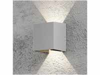 Konstsmide Cremona LED-Wandleuchte, 230 V, 2x3 W, grau (7959-310)