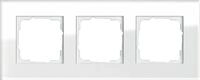 Gira 021312 Abdeckrahmen, 3fach, System 55 Esprit, Glas wei&szlig;