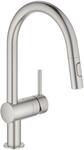 GROHE Minta Einhand-Sp&uuml;ltischbatterie, DN15, Hochdruck, C-Auslauf, herausziehbare