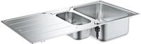 GROHE K500 Edelstahlsp&uuml;le mit Abtropffl&auml;che, 1000x500mm, reversibel, 1,5 Becken,