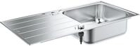 GROHE K500 Edelstahlsp&uuml;le mit Abtropffl&auml;che, 1000x500mm, Edelstahl (31563SD1)