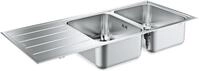 GROHE K500 Edelstahlsp&uuml;le mit Abtropffl&auml;che, 1160x500mm, edelstahl (31588SD1)