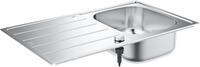 GROHE K200 Edelstahlsp&uuml;le mit Abtropffl&auml;che, reversibel, 86x50mm, Edelstahl