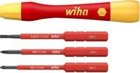 Wiha SB28310401 Feinschraubendreher Set PicoFinish, slimVario, 4-Teilig, gelb rot