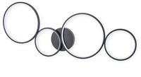 Trio Rondo Deckenleuchte, 37W, 3000K, 3300lm, schwarz matt (622610432)
