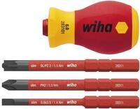 Wiha SB28310101 Bithalter Set, slimVario&reg; Set Stubby, gelb rot (41230)