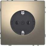 Merten SCHUKO-Steckdose, System Design, Steckklemmen, nickelmetallic (MEG2301-6050)