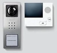 Siedle CVB 850-1 E/W Video-Set Basic, 1 Ruftaste, edelstahl geb&uuml;rstet (210008746-00)