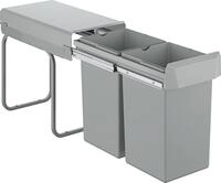 GROHE Blue M&uuml;lltrennsystem, 30cm, 2 x 15 Liter, grau (40855000)