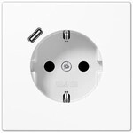 Jung LS1520-18CWW SCHUKO Steckdose mit USB-Ladeger&auml;t, Serie LS, alpinwei&szlig;