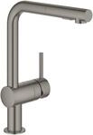 GROHE Minta Einhand-Sp&uuml;ltischbatterie, DN 15, herausziehbare Dual Sp&uuml;lbrause,...