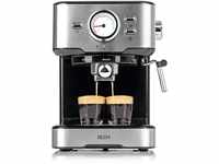 BEEM Siebträger-Maschine Espresso Select 1100W, schwarz/Edelstahl (05025)
