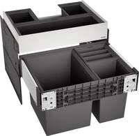 Blanco Select II XL 60/3 Orga Abfallsammler, 1 x 30 L und 2 x 8 L Eimer, grau
