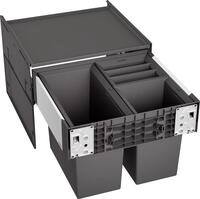 Blanco Select II 50/3 Abfallsammler, 1 x 19 L und 2 x 8 L Eimer, grau (526202)