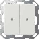 Gira 517327 KNX Taster, Wippe 2fach, System 55, reinwei&szlig; seidenmatt